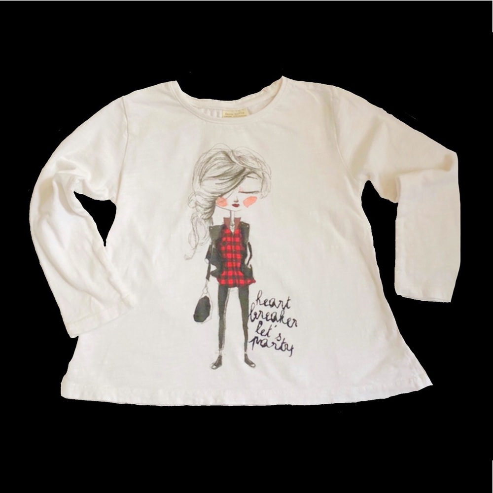Zara “Heart Breaker Let’s Party” Tee SZ 4